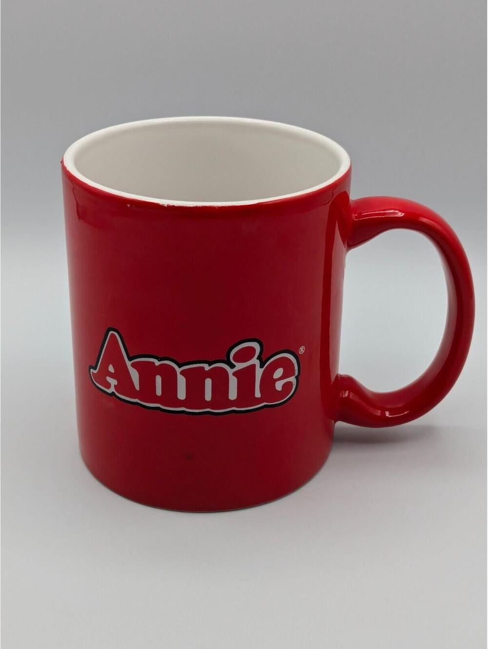 Little Orphan Annie Red Mug by M Ware, Rare